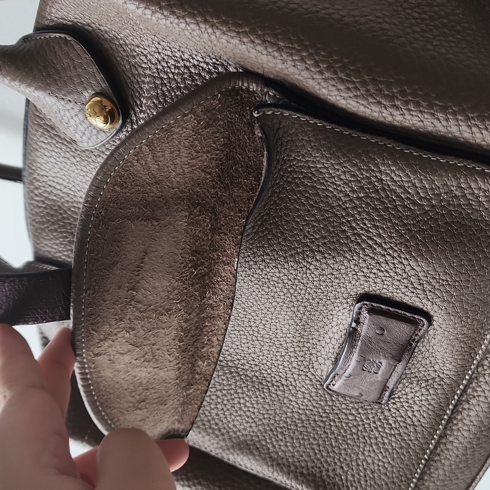 Loewe May 36 Leather Ostrich Large Satchel Handle Bag - Picture 8 of 16